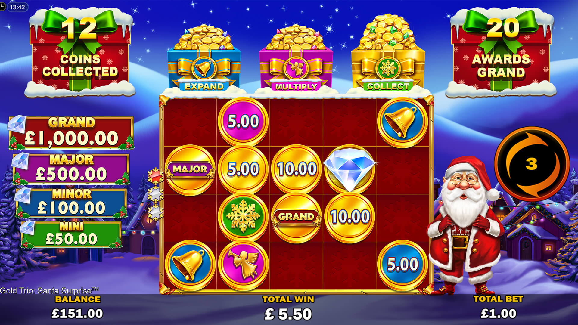 Gold Trio: Santa Surprise